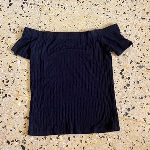 Off the shoulder black top